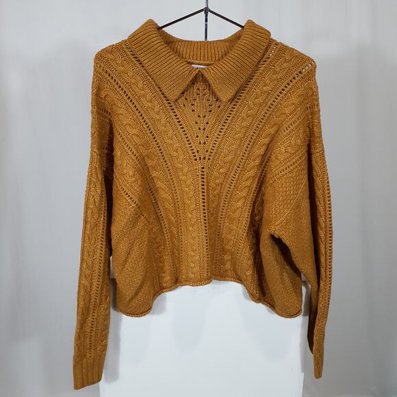 525 Airspun Cable Polo Pullover Sweaters Size XL - Picture 2 of 5